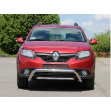 Передня дуга WT007 (нерж.) для Dacia Sandero 2013-2020 рр