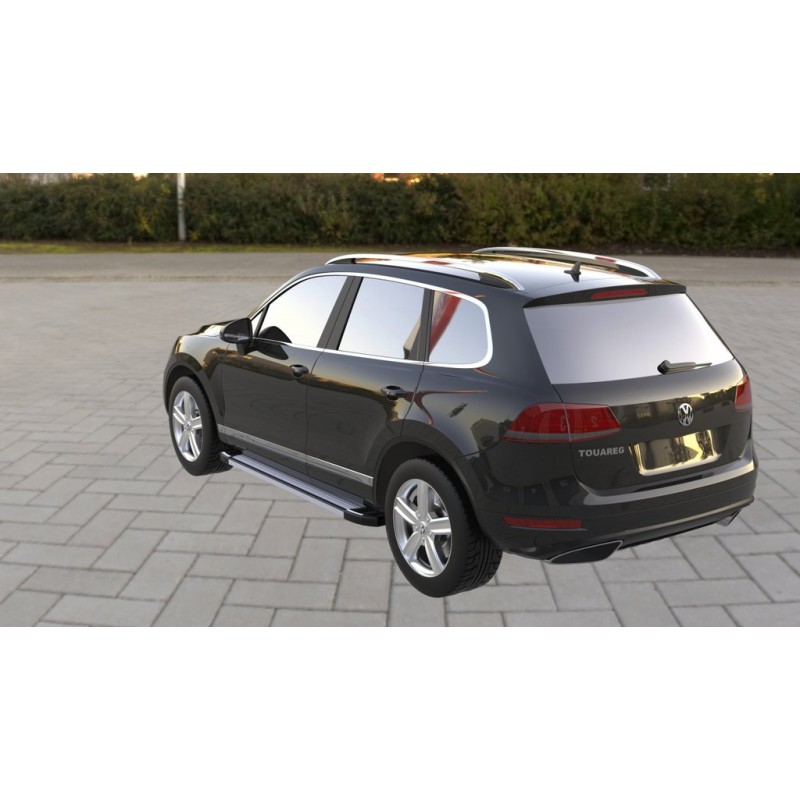 Боковые пороги Rainbow (2 шт., алюминий) для Volkswagen Touareg 2010-2018 гг