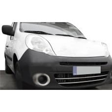 Накладки на передній бампер (2 шт, нерж) для Renault Kangoo 2008-2020 рр
