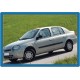 Накладки на ручки (нерж.) 4 шт, Carmos - Турецька сталь для Renault Symbol 1999-2008 рр