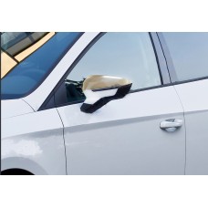 Накладки на дзеркала (2 шт., нерж) для Seat Leon 2013-2020 рр