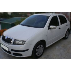 Накладки на зеркала 2006-2008 (2 шт, нерж.) для Skoda Fabia