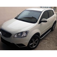Бокові пороги Fullmond (2 шт., алюміній) для SsangYong Korando 2010-2019 рр