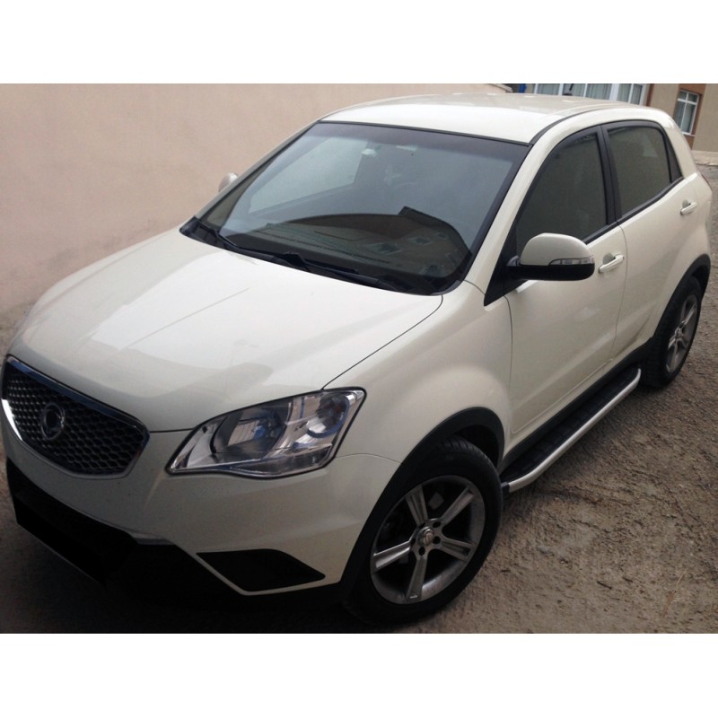 Бокові пороги Fullmond (2 шт., алюміній) для SsangYong Korando 2010-2019 рр
