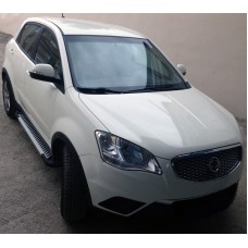 Бокові пороги Line (2 шт., Алюміній) для SsangYong Korando 2010-2019 рр