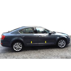 Молдинг дверей (нерж) для Skoda Octavia III A7 2013-2019рр