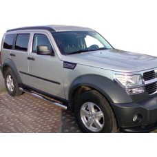 Бічні труби (2 шт., нерж) для Dodge Nitro 2007- рр