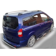 Бічні труби (2 шт., нерж) для Ford Courier 2014-2023 рр