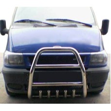 Кенгурятник QT007 (2000-2006, нерж.) для Ford Transit рр