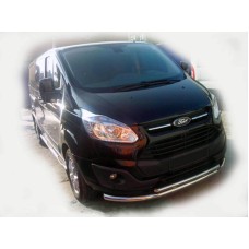 Передній захист ST014 (нерж.) 60/42 мм для Ford Custom 2013-2022 рр