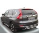 Бокові пороги Allmond Grey (2 шт., алюм.) для Honda CRV 2017-2022 рр