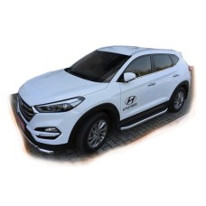 Бокові пороги Fullmond (2 шт., Алюміній) для Hyundai Tucson TL 2016-2021рр