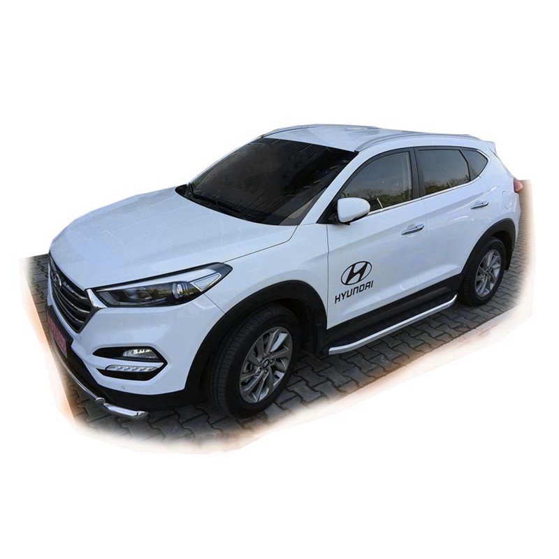 Боковые пороги Fullmond (2 шт., алюминий) для Hyundai Tucson TL 2016-2021 гг
