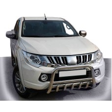 Кенгурятник WT003 (нерж) для Mitsubishi L200 2015-2025 рр
