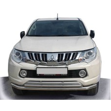 Передній захист ST014 (нерж) для Mitsubishi L200 2015-2025 рр
