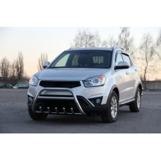 Кенгурятник WT003 (нерж.) для SsangYong Korando 2010-2019 рр