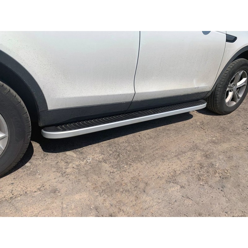 Боковые пороги Tayga Grey (2 шт., алюминий) 2014-2019 для Land Rover Discovery Sport