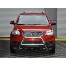 Кенгурятник WT005 (нерж.) для SsangYong Korando 2010-2019 рр