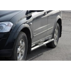 Бічні труби BB002 (2 шт., нерж.) для SsangYong Kyron 2005-2014 рр