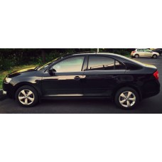 Окантовка вікон (4 шт., нерж.) для Skoda Rapid 2012-2019 рр