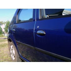 Накладки на ручки (4 шт., нерж.) Carmos - Турецька сталь для Dacia Logan I 2005-2008 рр