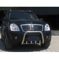 Кенгурятник QT006 (нерж) для SsangYong Rexton I 2001-2017 рр