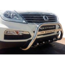 Кенгурятник WT004 (нерж) для SsangYong Rexton I 2001-2017 рр