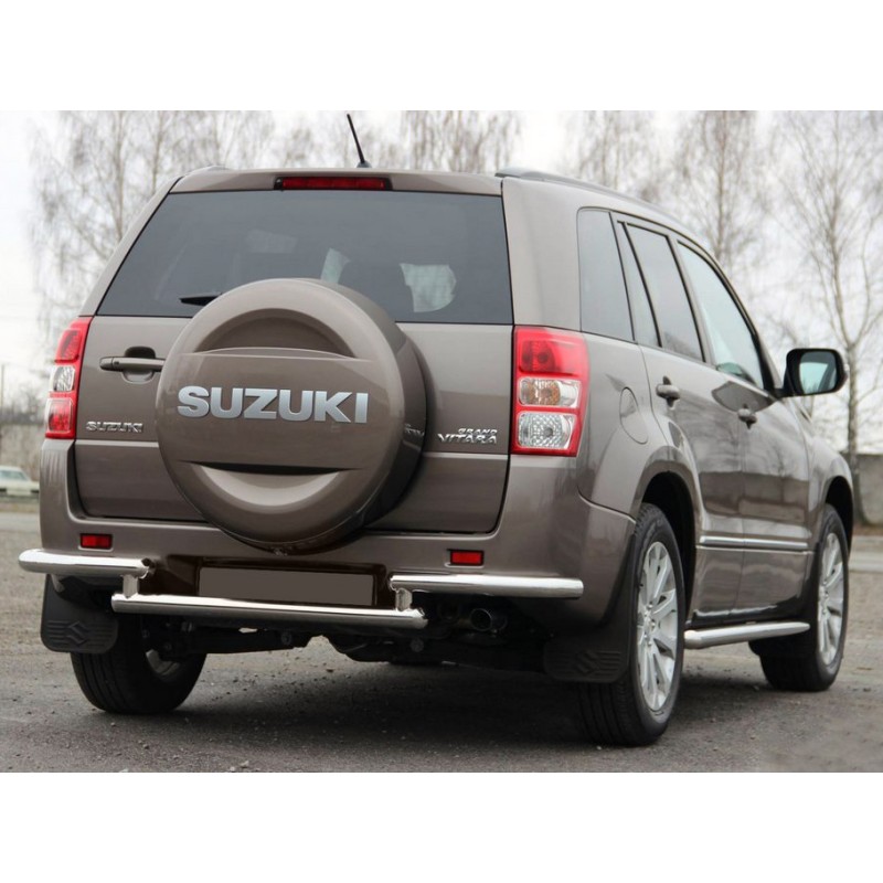 Задній захист AK003-2 (нерж) для Suzuki Grand Vitara 2005-2017 рр