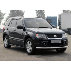 Бокові пороги Allmond Black (2 шт., алюміній) для Suzuki Grand Vitara 2005-2017 рр