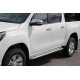 Бокові пороги KB001 (нерж) 60 мм для Toyota Hilux 2015- рр