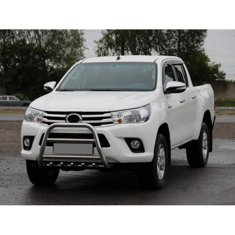 Передній захист QT008 (нерж) для Toyota Hilux 2015- рр