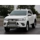 Передній захист QT008 (нерж) для Toyota Hilux 2015- рр