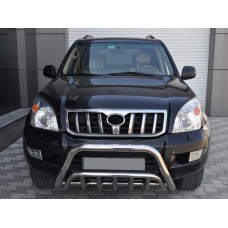 Кенгурятник низький WT002 (нерж) для Toyota Land Cruiser Prado 120