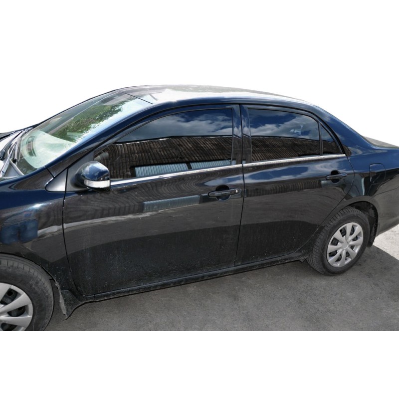 Зовнішня окантовка вікон (4 шт, нерж) Carmos - Турецька сталь для Toyota Corolla 2007-2013 рр