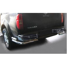 Задній захист AK003-Подвійний (нерж) для Nissan Navara 2006-2015 рр