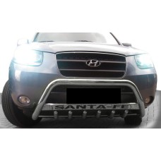 Кенгурятник WT004 (нерж.) для Hyundai Santa Fe 2 2006-2012 рр