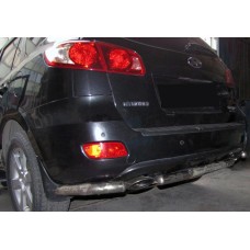 Задні кути з центральної AK0073 (2 шт., нерж.) для Hyundai Santa Fe 2 2006-2012 рр