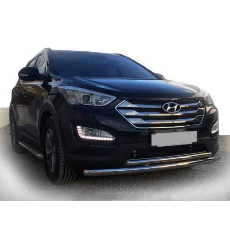 Передняя дуга ST014 (нерж.) для Hyundai Santa Fe 3 2012-2018 гг