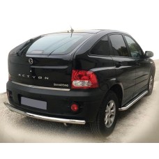 Задняя защита AK002 (нерж) для SsangYong Action 2006- гг