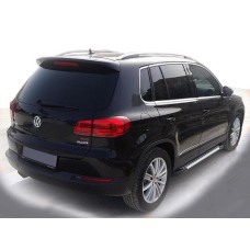 Бокові пороги Allmond Grey (2 шт., алюм) для Volkswagen Tiguan 2007-2016 рр
