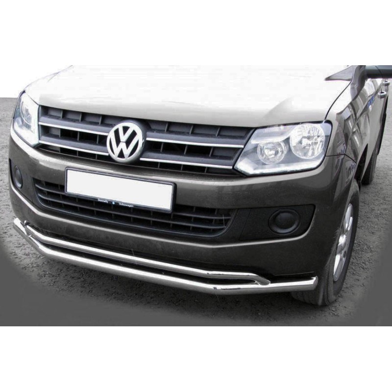 Передняя защита ST017 (нерж) 70 на 48 мм для Volkswagen Amarok 2010-2022 гг