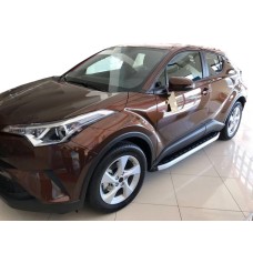 Бокові пороги Fullmond (2 шт., алюм) для Toyota C-HR 2016–2023 рр