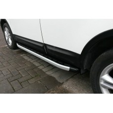 Бокові пороги Fullmond (2 шт., Алюм.) довга база для Nissan Qashqai 2010-2014рр