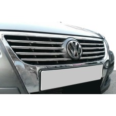 Накладки на решітку (8 шт, нерж) Carmos - Турецька сталь для Volkswagen Passat B6 2006-2012рр