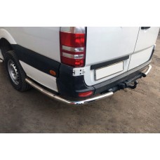 Бічні труби за заднім колесом кутові (2 шт., нерж) ExtraLong для Volkswagen Crafter 2006-2016 рр