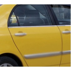 Зовнішня окантовка стекол (4 шт, нерж.) для Toyota Corolla 2002-2007 рр