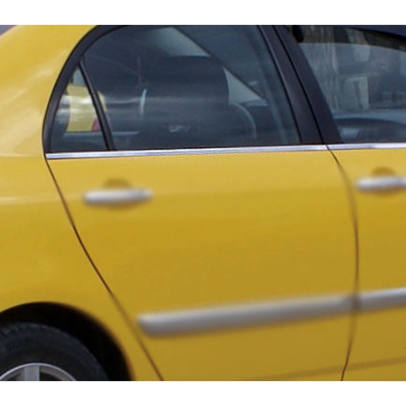 Зовнішня окантовка стекол (4 шт, нерж.) для Toyota Corolla 2002-2007 рр
