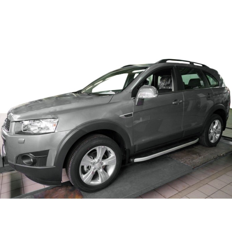 Боковые пороги Fullmond (2 шт., алюминий) 2006-2015 для Chevrolet Captiva
