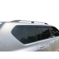 Рейлінги турецька дизайн (Хром, 2 шт) металеві ніжки для Toyota Land Cruiser Prado 150