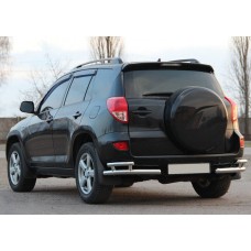 Задні куточки AK003-double (2 шт., нерж) для Toyota Rav 4 2006-2013 рр